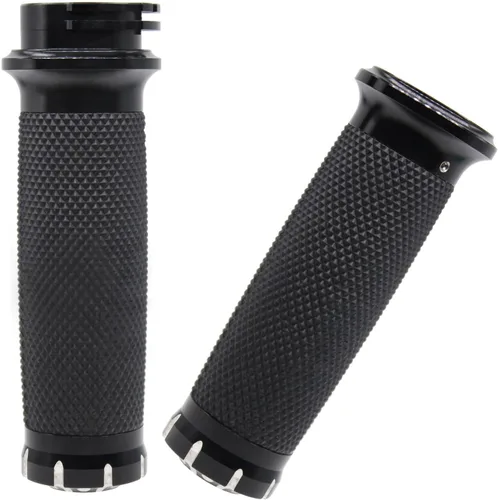 Vista 6 de Empuñaduras de manillar de motocicleta de 1 pulgada antideslizantes de goma rombo universal para Harley Kawasaki Yamaha Suzuki