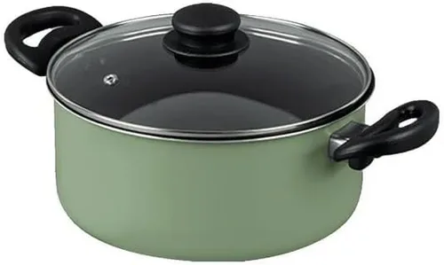 Vista 4 de Juego de utensilios de cocina de aluminio antiadherente verde de 7 piezas