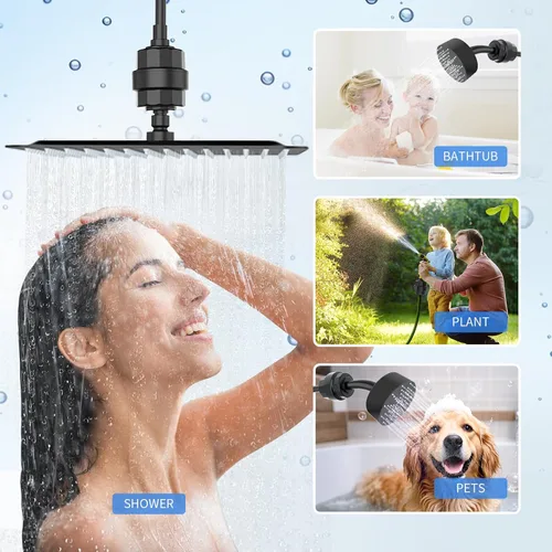 Vista 9 de Filtro de ducha de 20 etapas para agua dura, con 1 cartucho reemplazable, filtro de agua de ducha de alto rendimiento para eliminar cloro y flúor