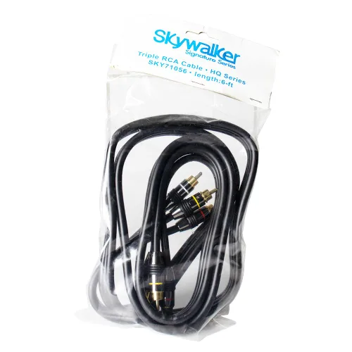 Vista 5 de Skywalker Cable de interconexión de audio/video triple RCA serie Hq, 6 pies