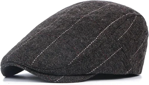 Vista 10 de Xinveen Sombreros de Repartidor para Hombres de Invierno Planos Ivy Gatsby Gorra Irlandesa de Taxista Ivy de Conducir de Caza