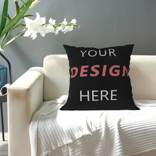 Vista 8 de Custom Pillow for Mother's Day Your Design Here Customized Pillow with Photo 12''x12'' Black