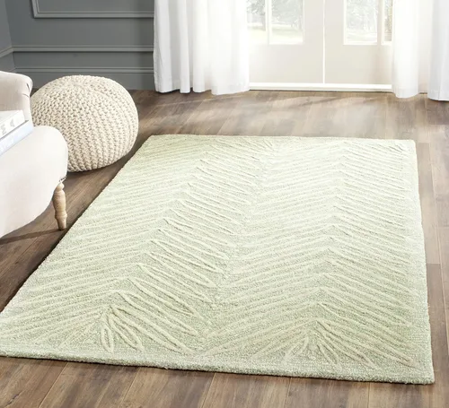 Vista 10 de Martha Stewart x SAFAVIEH - Colección de alfombras de área, alfombra de 2 pies 3 pulgadas x 10 pies, gamuza beige, lana y viscosa hecha a mano