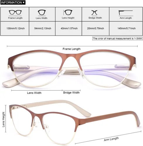 Vista 5 de Gafas de lectura progresivas multifocal, con bisagra de resorte, bloqueo de luz azul, multifocal, sin línea, para mujeres y hombres