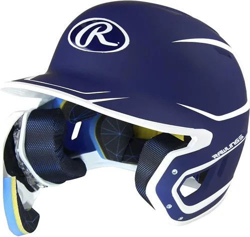 Vista 3 de Rawlings Casco de bateo de béisbol MACH Adjust, protector facial ajustable, dos tonos mate, tamaños JR y SR, varios