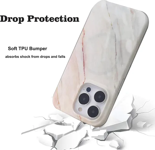 Vista 4 de Funda magnética para iPhone 14 Pro de 6.1 pulgadas, compatible con carga MagSafe, TPU suave, delgada, a prueba de golpes, bonita funda protectora