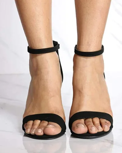 Vista 4 de TOP Moda, Hannah-1 - Sandalias de tacón alto a la moda, con correa en el tobillo para mujer