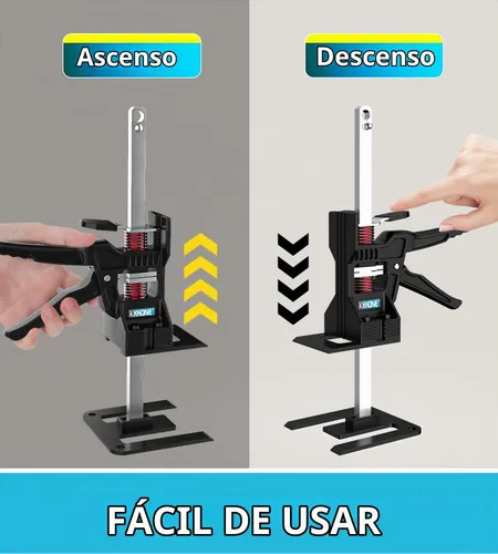 Vista 4 de Gato de brazo de ahorro de mano de obra (2 unidades), dispositivo de elevación de altura con estuche de almacenamiento