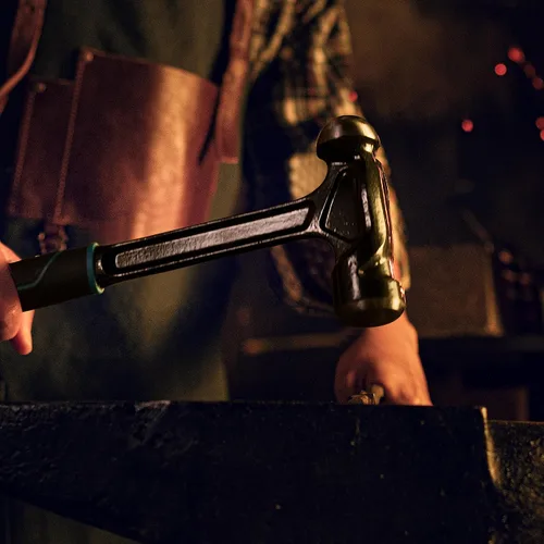 Vista 6 de REAL STEEL Martillo de bola de acero forjado de una sola pieza de 16 onzas, negro