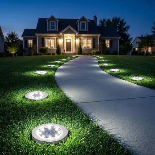 Vista 3 de INCX Luces solares de 4.6 pulgadas impermeables para exteriores, paquete de Cold