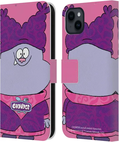 Vista 7 de Head Case Designs Chowder - Funda de piel con licencia oficial de Chowder: serie animada con gráficos artísticos, compatible con Apple iPhone 15 Plus