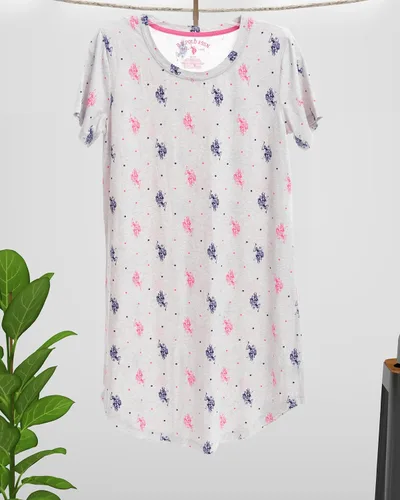 Vista 4 de U.S. Polo Assn. Camisón de pijama de manga corta para mujer