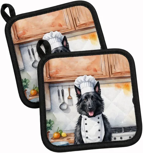 Vista 15 de Caroline's Treasures Coton de Tulear El Chef Par de Agarraderas de Ollas de Cocina Resistentes al Calor Juegos de Agarraderas de Ollas Almohadillas