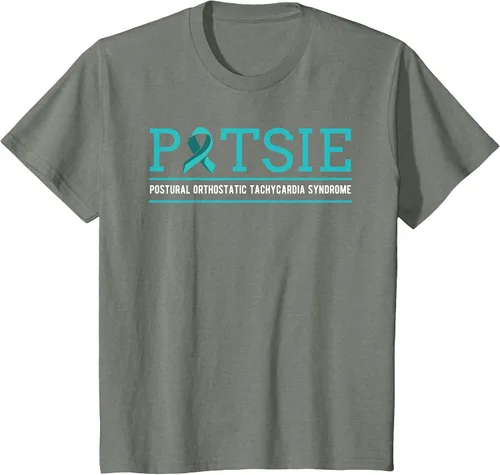 Vista 22 de POTS Dysautonomia Turquoise Ribbon Autonomic Dysfunction T-Shirt Asphalt Grey