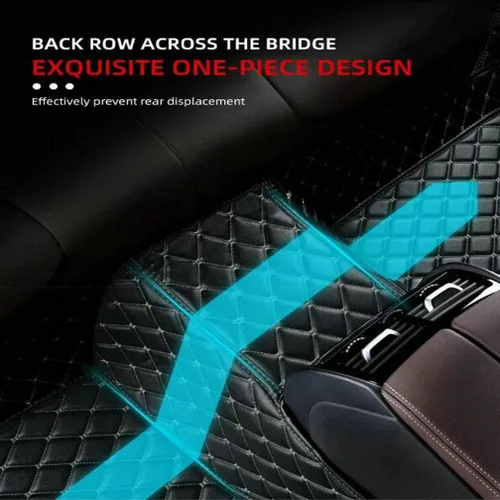 Vista 6 de Alfombrillas de cuero personalizadas impermeables para el 99 % de los sedán, SUV, automóvil deportivo, negro, beige, almohadillas de vehículo