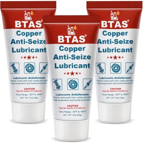 Vista 9 de BTAS Lubricante de grasa antiagarrotamiento de cobre de alta temperatura nunca antiapoderarse compuesto para pernos de bujía 8 oz