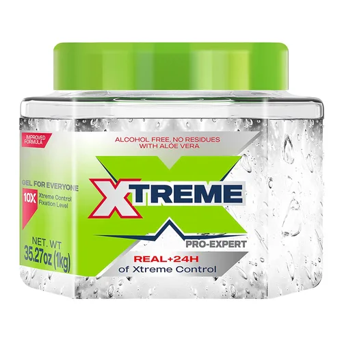 Vista 11 de Gel de peinado Xtreme Pro-Expert Clear, sin alcohol, control extremo de 24 horas con aloe vera, 17.64 oz (botella de presión, paquete de 12)