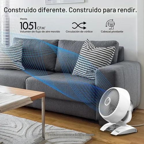 Vista 2 de Vornado 6303DC Ventilador circulador de aire mediano inteligente eléctrico con control de velocidad variable