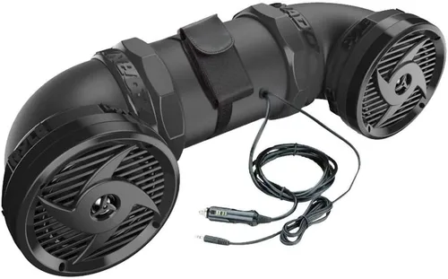 Vista 8 de Pyle Sistema de audio marino impermeable de 800 W con transmisión Bluetooth, luces LED y amplificador integrado, altavoces marinos Bluetooth de alta