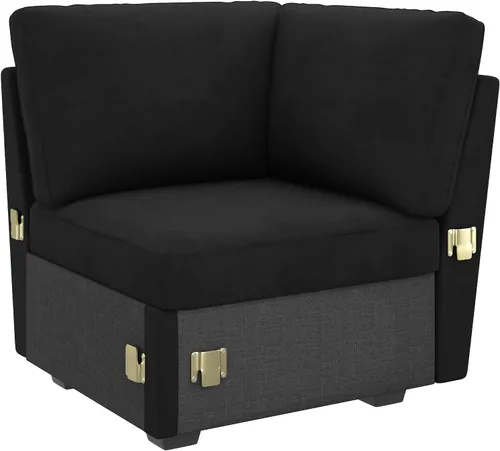 Vista 16 de HONBAY - Reposabrazos modulares para sofá cama modular, par de reposabrazos para sofá cama modular, color beige