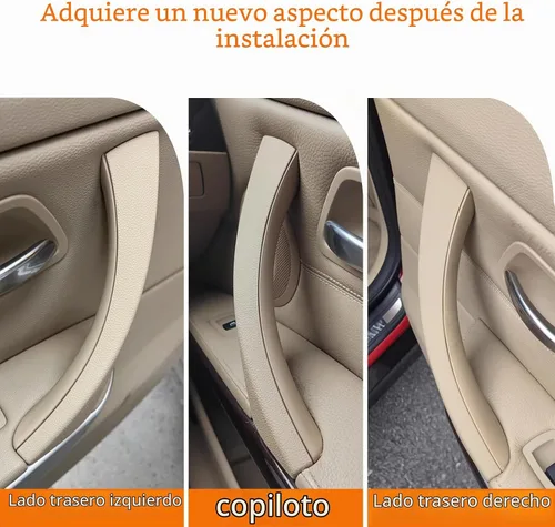 Vista 3 de Manija de puerta compatible con BMW Serie 3 E90 E91 2006-2012 Beige