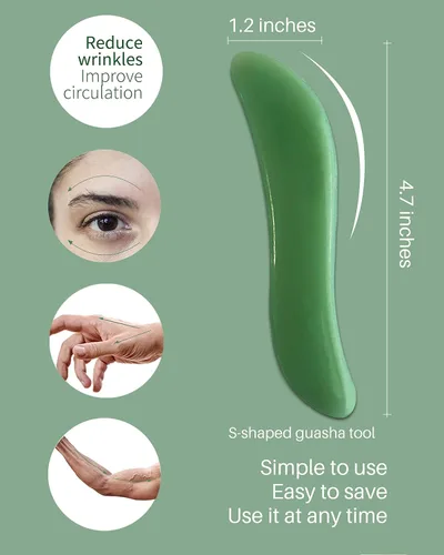 Vista 3 de MoHern Herramientas de masaje Gua Sha, 4 herramientas de Gua Sha de múltiples formas, herramientas de masaje de raspado de guasha para cara y cuerpo