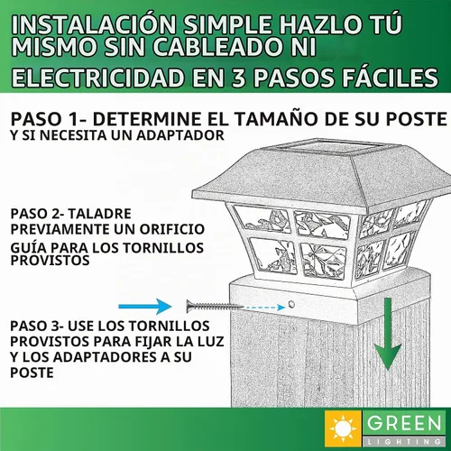 Vista 4 de GreenLighting Evolve - Luces solares blancas para postes – Tapas de poste de 4 x 4 y luces de poste para exteriores – Luces solares impermeables