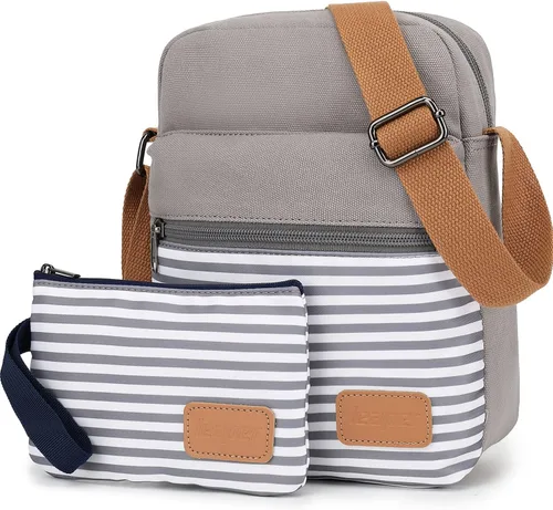 Vista 2 de Leaper - Juego de estuche y cartera bandolera de lona para niñas y mujeres