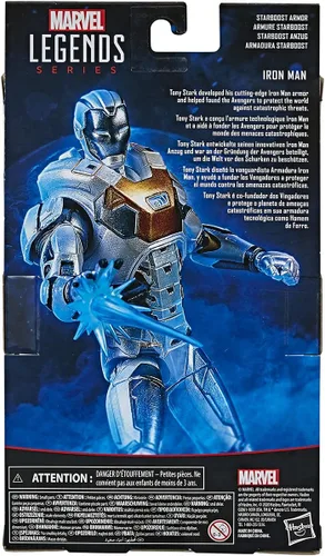 Vista 2 de Hasbro Marvel Legends Series - Figura de acción coleccionable de 6 pulgadas, Gamerverse Marvel's Avengers Starboost Armor Iron Man, 6 accesorios