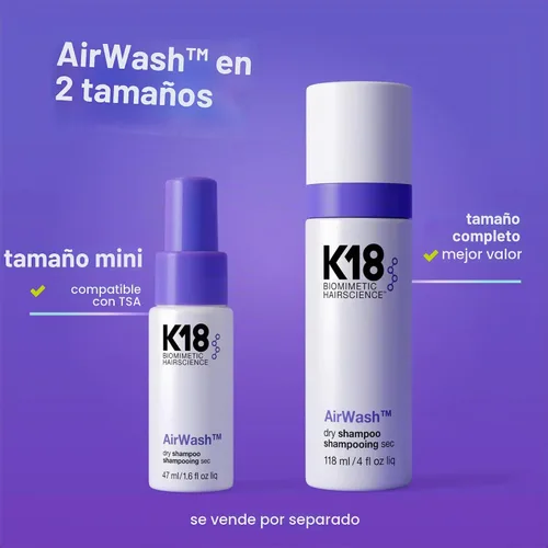 Vista 8 de K18 AirWash™ Dry Shampoo, Non-Aerosol, Balances Scalp & Controls Excess Oil Production
