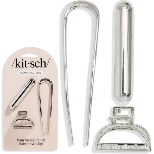 Vista 11 de Kitsch Horquilla francesa para mujer, accesorios para el cabello dorado con Concha de almeja
