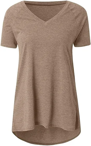 Vista 6 de Túnicas largas o tops para mujer para llevar con leggings, blusas de manga cortalarga