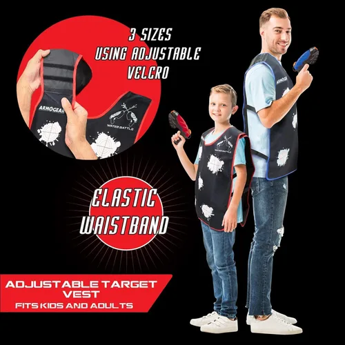 Vista 3 de ArmoGear Pistolas de agua y chalecos activados por agua Juguete de agua de verano al aire libre o patio trasero para adolescentes y niños Gran