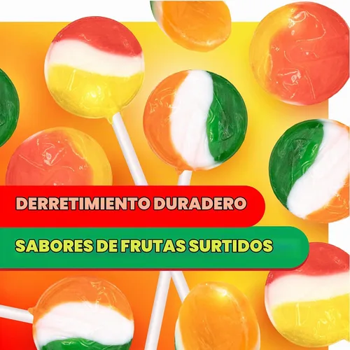Vista 5 de Paletas de frutas, caramelos duros de frutas surtidas - 40 unidades, paquete de 1 libra