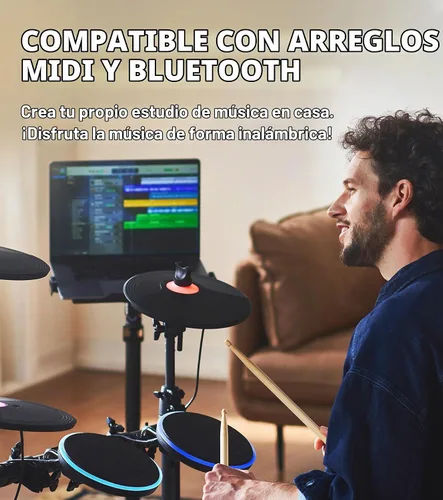 Vista 4 de The ONE Polaris Drums, batería eléctrica con USB MIDI