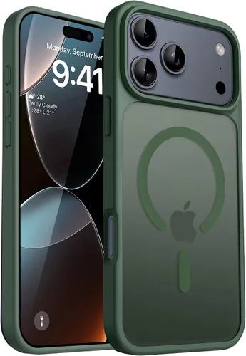 Vista 72 de CACOE Funda magnética para iPhone 12 y iPhone 12 Pro de 6.1 pulgadas - Compatible con MagSafe y soporte magnético para teléfono en el automóvil,