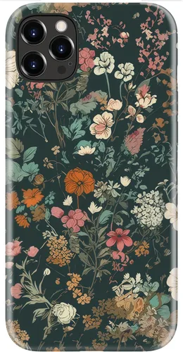 Vista 58 de LUMARKE Funda para iPhone 14/iPhone 13, lindo Y2K floral, carga inalámbrica Mosaico Tortuga Shell