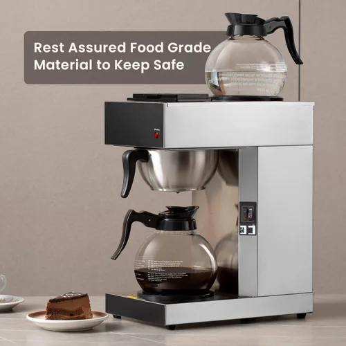Vista 11 de SYBO Cafetera comercial para verter sobre 12 tazas SF-CB-2GA