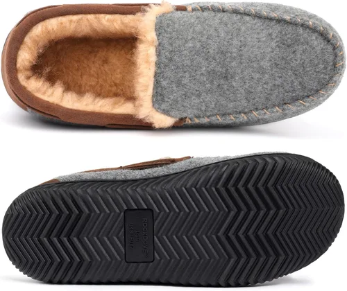 Vista 4 de RockDove Hearthfire - Pantuflas de espuma viscoelástica para hombre