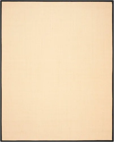 Vista 99 de Alfombra de sisal Safavieh, de color maíz y negro, tejida a mano, de la colección de fibras naturales; 5 x 8 pulgadas, NF441A, Tela, Gris / Gris