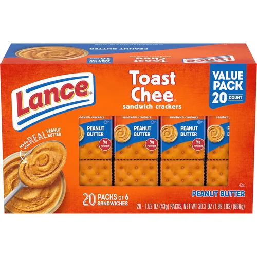 Vista 12 de Lance - Galletas saladas tipo sándwich, Captain's Wafers, paquete variado, 10 paquetes individuales, 6 sándwiches en cada uno