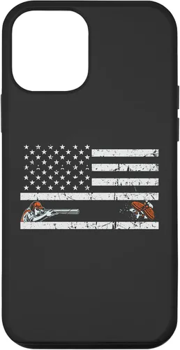 Vista 16 de Funda para iPhone 16 Orgullosa Bandera Americana Retro - Skeet Trap Clay Shotgun Shooting Case