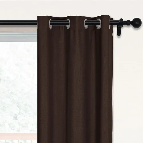 Vista 10 de Fcosie 38 pulgadas de ancho x 45 pulgadas de largo, cortinas de lino 100% opacas con revestimiento blanco, cortinas con aislamiento térmico, paneles