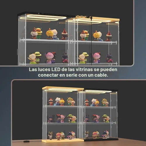 Vista 8 de DuvinDD - Vitrina acrílica para coleccionables, con luz LED