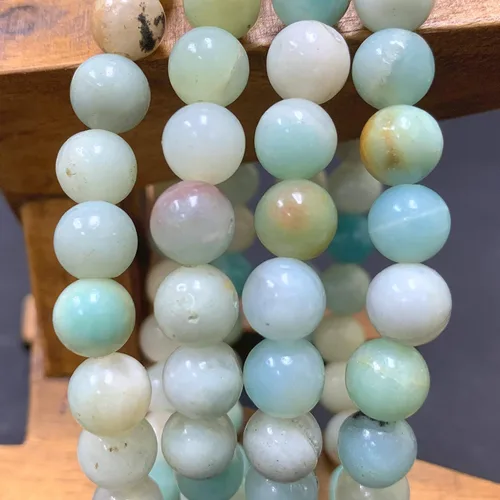 Vista 548 de Gem Avenue Handmade Round Bead Stretch Bracelet Unisex Natural Stone Beaded Jewelry for Men & Women, Elastic Wristband for Daily Wear