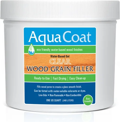 Vista 10 de Aqua Coat Gel Rellenador de Veta de Madera Transparente a Base de Agua, Secado Rápido, Bajo Olor, Bajo VOC, Lijable, Teñible y Pintable, Fácil