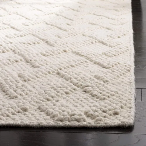 Vista 3 de SAFAVIEH Natura Collection - Alfombra decorativa de 2 x 3 pies, marfil y beige, hecha a mano, lana de Nueva Zelanda, ideal para zonas de alto