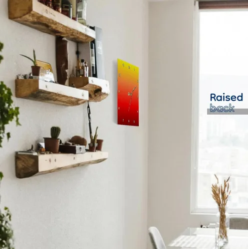 Vista 5 de 3dRose Gradiente amarillo brillante, naranja y rojo - Reloj de pared, 10 x 10 pulgadas (DPP_215456_1)