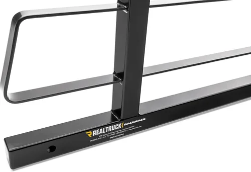 Vista 2 de RealTruck BACKRACK Marco de Rack Original Solamente Negro, Sin Taladro 15020 Compatible con Chevrolet/GMC Silverado/Sierra 2500/3500 HD