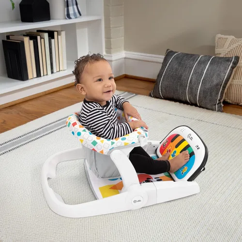 Vista 5 de Baby Einstein 4 en 1 Kickin' Tunes - Asiento de piso para aprender a sentarse música e idioma, con 2 posiciones y piano desmontable, a partir de 4
